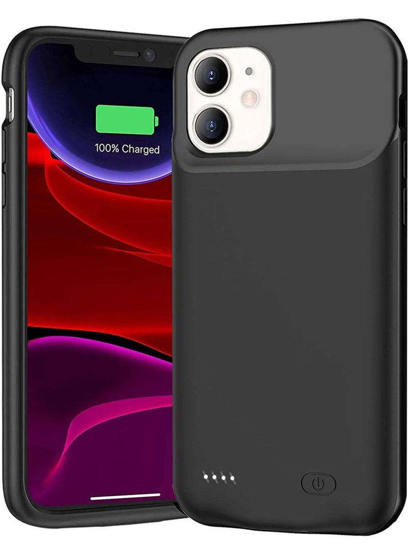 إيف حافظة بطارية لهاتف iPhone 11، أحدث حافظة شحن واقية محمولة نحيفة بقدرة 4500 مللي أمبير في الساعة متوافقة مع iPhone 11 (6.1 بوصة) حافظة شاحن بطارية قابلة لإعادة الشحن (أسود) - Image 1