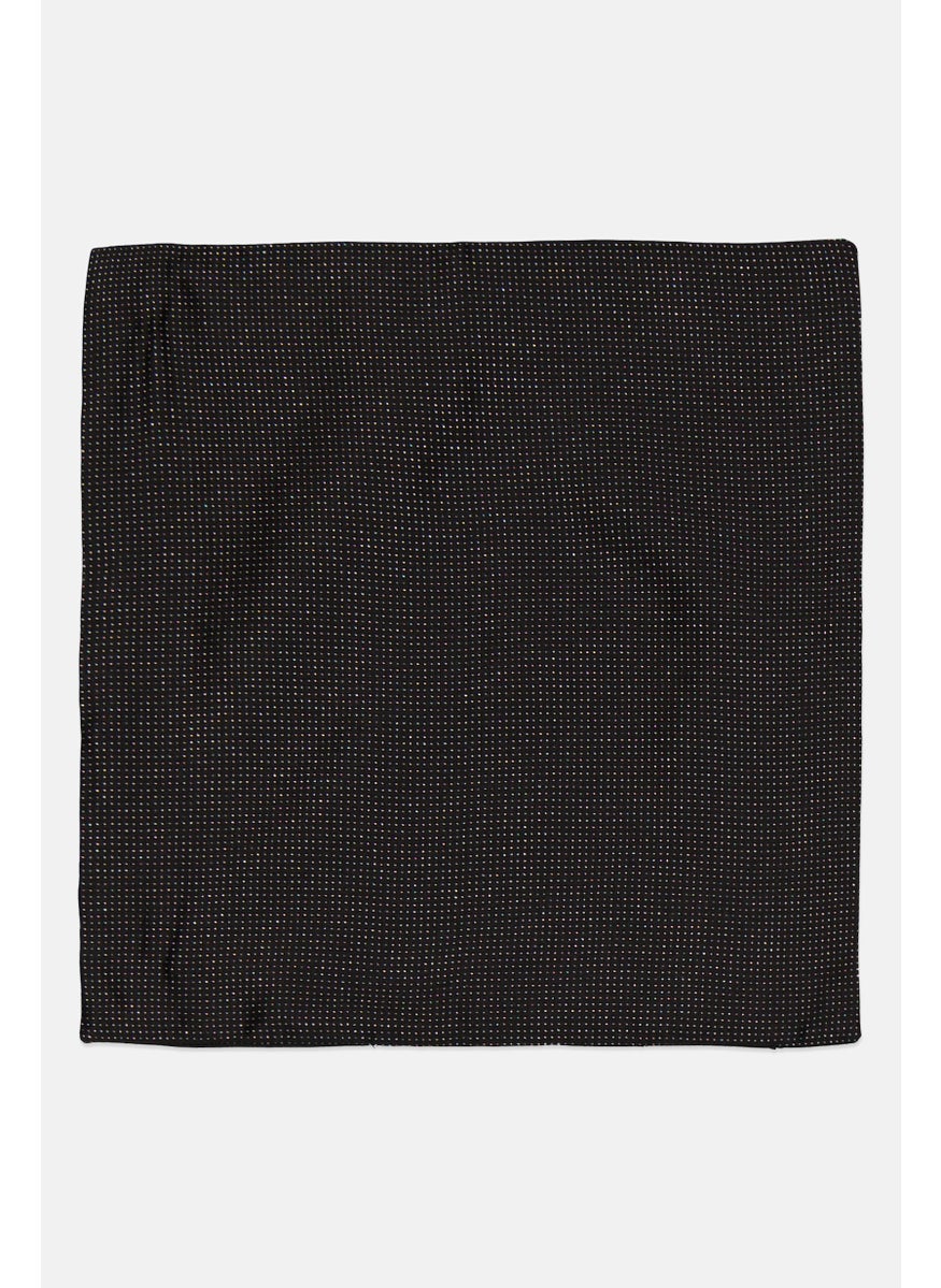 EMPORIO ARMANI Men Micro Dot Handkerchiefs 25 H x 25 L cm, Black  - Image 1