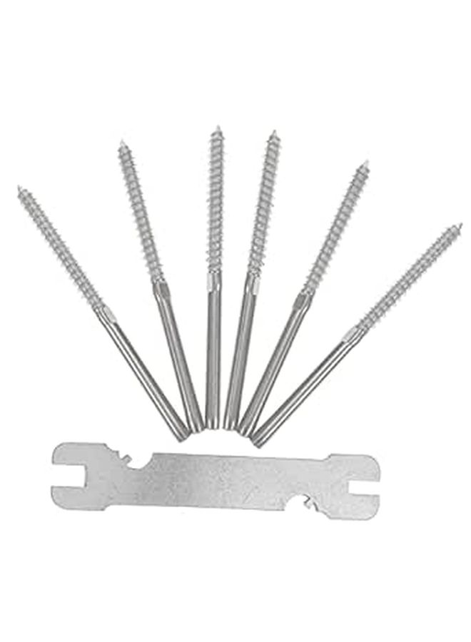 3 Pairs Lag Screws For Cable Railing System Deck Railing Kit High Tensile Strength Stainless Steel - Image 1
