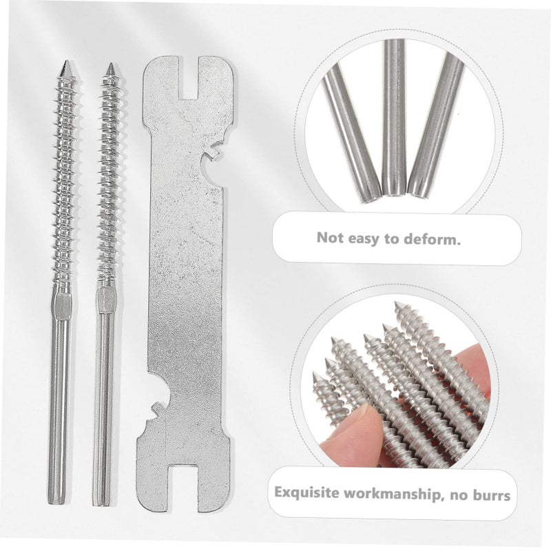 3 Pairs Lag Screws For Cable Railing System Deck Railing Kit High Tensile Strength Stainless Steel - Image 5