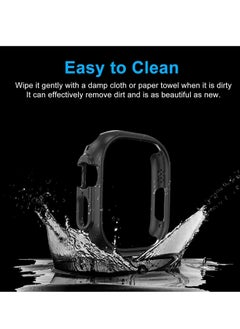 ELTRAZONE for Apple Watch Ultra 49mm Bumper Case [NO Screen Protector], 2 Pack All-Around Edge Shockproof Protective Hard PC Slim Bumper Cover Case for Apple Watch Ultra 49mm - Black & Clear  - Image 5