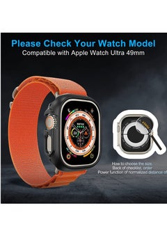 ELTRAZONE for Apple Watch Ultra 49mm Bumper Case [NO Screen Protector], 2 Pack All-Around Edge Shockproof Protective Hard PC Slim Bumper Cover Case for Apple Watch Ultra 49mm - Black & Clear  - Image 2