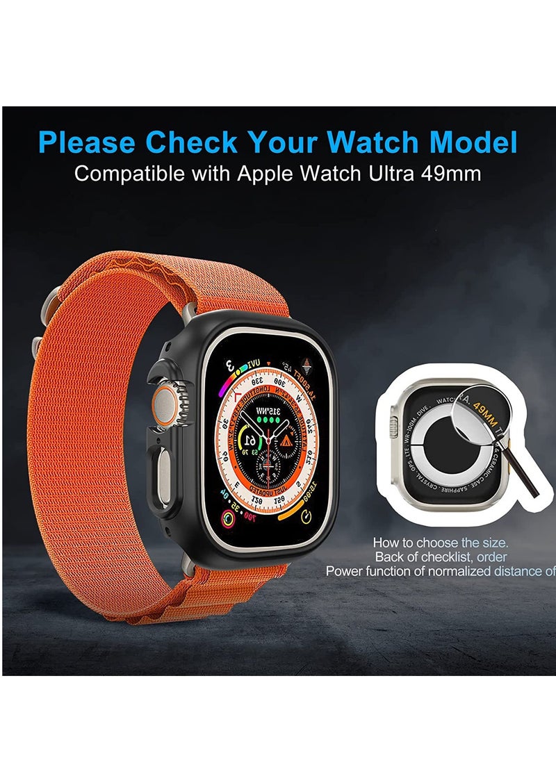 ELTRAZONE for Apple Watch Ultra 49mm Bumper Case [NO Screen Protector], 2 Pack All-Around Edge Shockproof Protective Hard PC Slim Bumper Cover Case for Apple Watch Ultra 49mm - Black & Clear  - Image 2