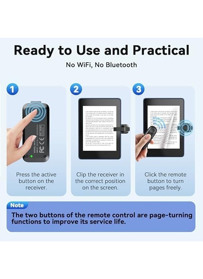SKY-TOUCH - Wireless RF Page Turner Remote | Compatible with Kindle, iPad, iPhone, Android Devices, E-Readers | Camera Remote, Ergonomic Design, Long Battery Life - Image 1
