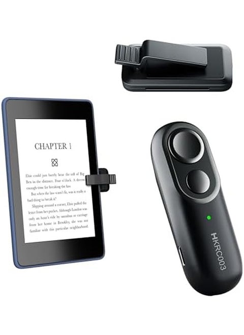 Wireless RF Page Turner Remote | Compatible with Kindle, iPad, iPhone, Android Devices, E-Readers | Camera Remote, Ergonomic Design, Long Battery Life