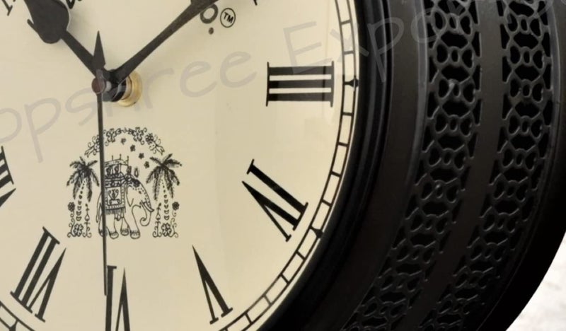Vintage Clock Handcrafted Double Side Wall Clock 1 Year Warranty / 6570-8-RR - Image 4