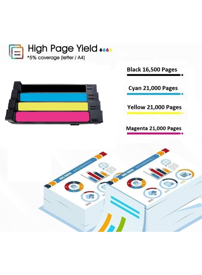 823A Yellow Toner Cartridge Replacement For Hp Color LaserJet CM6030 MFP, CM6040 MFP, CP6015dn (CB382A Yellow) - Image 5
