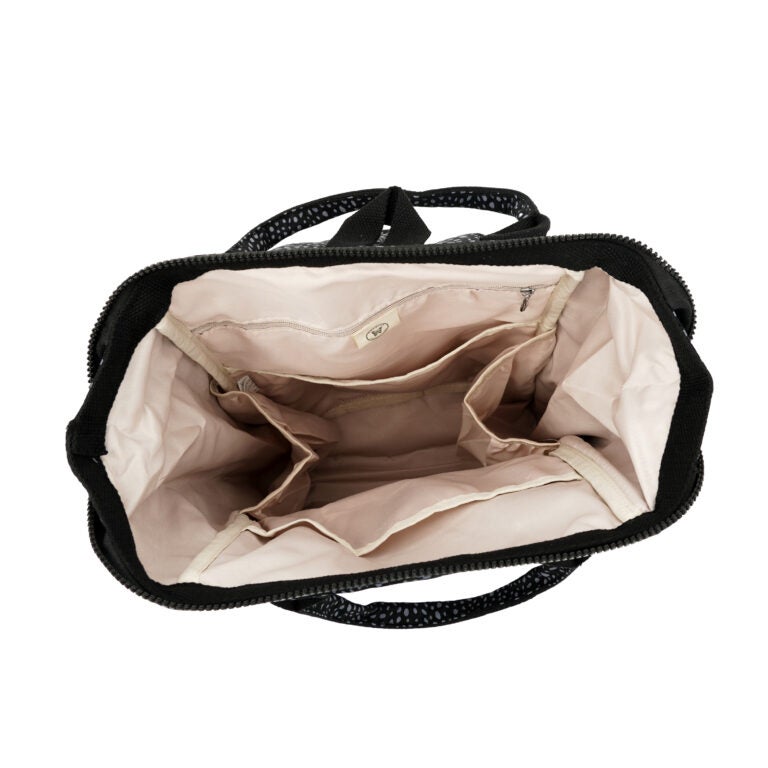 CAPRICE COLLECTION Mommy Bag for Moms – Charcoal Grey, Water-Resistant Nylon, 16.2L Capacity, Multi-Compartment Design - Image 5