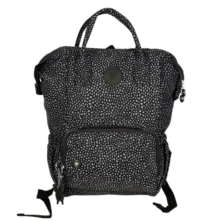 CAPRICE COLLECTION Mommy Bag for Moms – Charcoal Grey, Water-Resistant Nylon, 16.2L Capacity, Multi-Compartment Design - Image 1