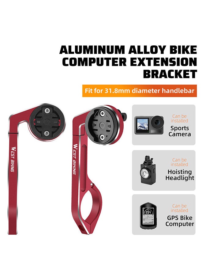 WEST BIKING - Bicycle Handlebar CycleComputer Holder Extender Road Bike Handle Extension Rod Base Bike Mileometer Light Camera Bracket Adapter - Image 1
