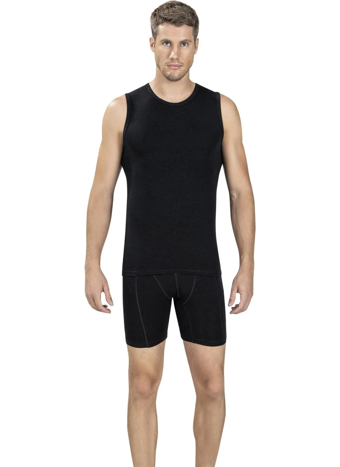 Jiber Men's Zero Collar Zero Sleeve Cotton Undershirt 114 - 12 Pieces