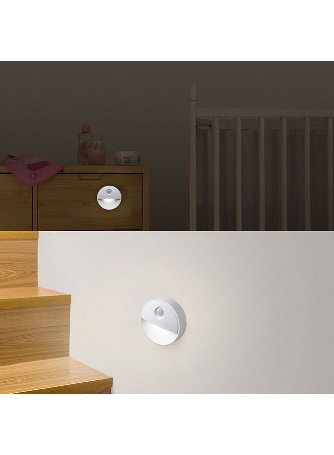 NIBEMINENT 2 LED PIR Motion Sensor Cabinet Hallway Pathway Lamp White 10x10x4centimeter  - Image 2
