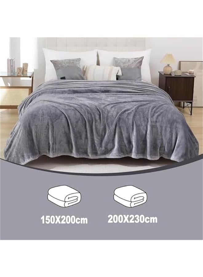 HOOKOR Super Soft Fleece Blanket Twin Size,Luxury Bed Blankets Lightweight Plush Fuzzy Cozy Twin Blanket for Home Office Dorm Bed Sofa Chair Couch Travel Camping,Bed Blanket for Winter (200X230cm) - Image 2