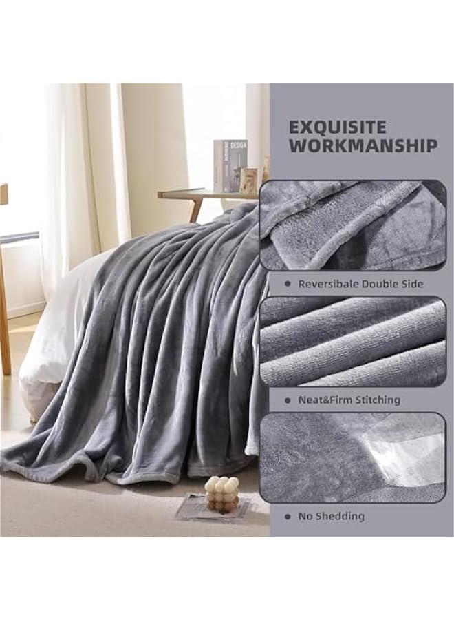 HOOKOR Super Soft Fleece Blanket Twin Size,Luxury Bed Blankets Lightweight Plush Fuzzy Cozy Twin Blanket for Home Office Dorm Bed Sofa Chair Couch Travel Camping,Bed Blanket for Winter (200X230cm) - Image 3
