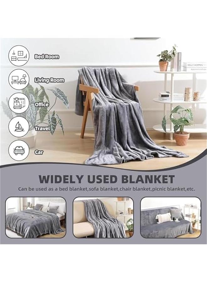 HOOKOR Super Soft Fleece Blanket Twin Size,Luxury Bed Blankets Lightweight Plush Fuzzy Cozy Twin Blanket for Home Office Dorm Bed Sofa Chair Couch Travel Camping,Bed Blanket for Winter (200X230cm) - Image 4