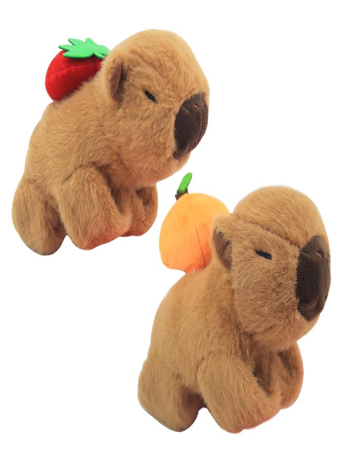 Timisea 2 Pcs Capybara Plush Slap Bracelet, Cute Capybara Plush Toy Bracelet,9 ''Capybara Huggers Slap,Perfect for Birthday Party Gift - Image 1