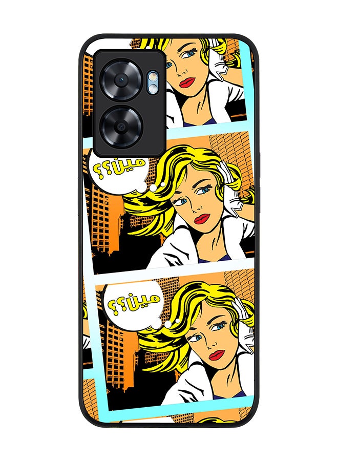 Stylizedd Rugged Black edge case for Oppo A77 5G / Oppo A57 5G, Slim fit Soft Case Flexible Cover - Meen (Comic Strip) - Image 1