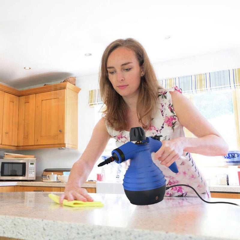 Comforday Handheld Pressurized Steam Cleaner - Multi-Purpose Steamer with 9-Piece Accessories Steam Cleaning Machine for Stain Removal, Curtains, Car Seats, Floor, Window (Blue) - Image 5