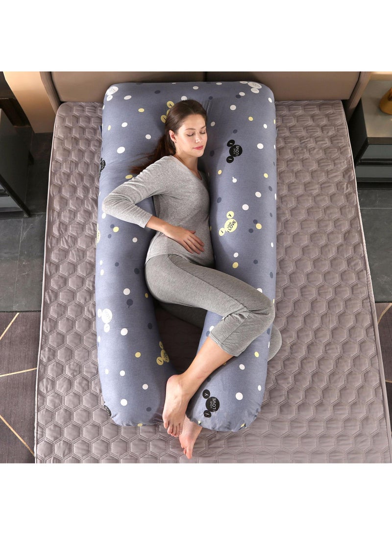 U-Shaped Full Body Pregnancy Cotton Pillow 80x155cm - Image 1