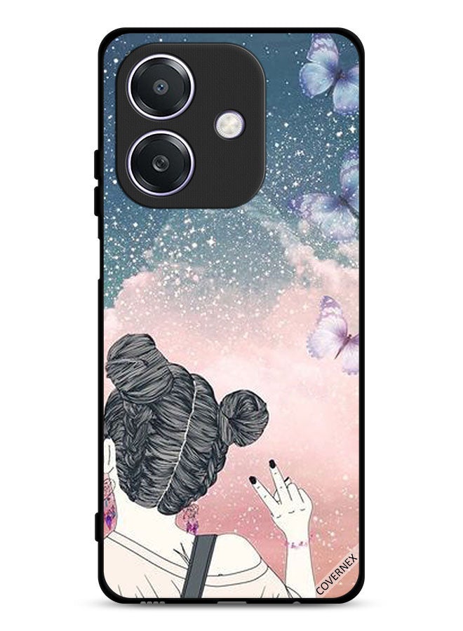 Covernex Oppo A3x 5G Protective Case Cover Making Victory Sign Art  - Image 1