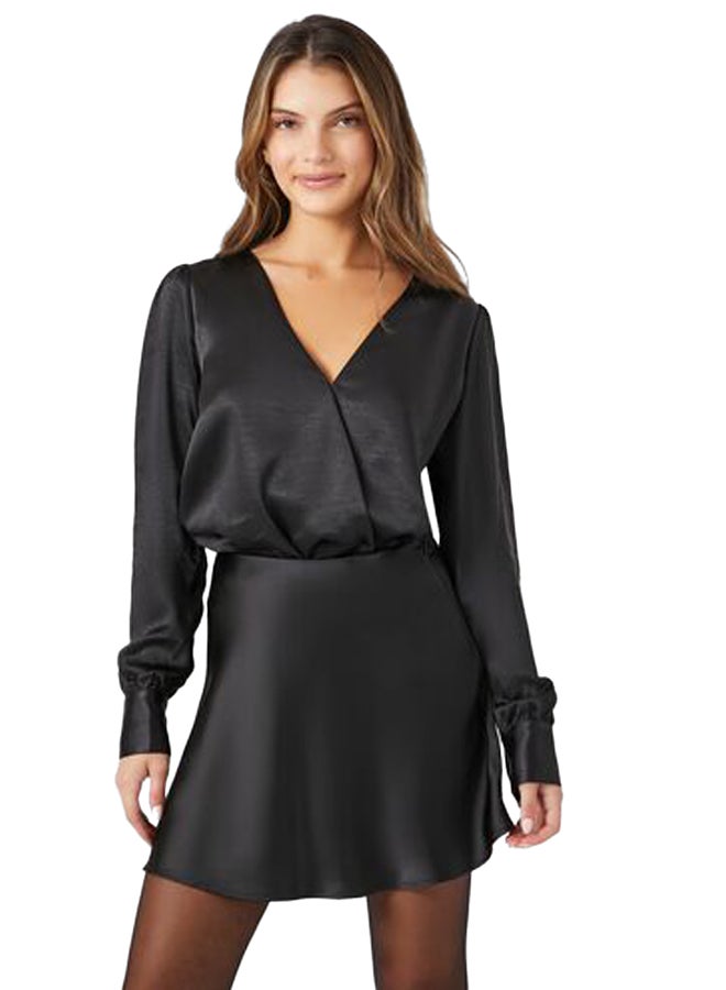 FOREVER 21 Satin Surplice Bodysuit - Image 2