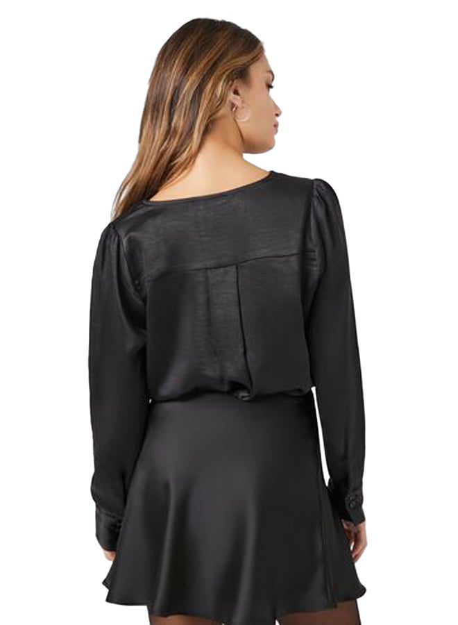 FOREVER 21 Satin Surplice Bodysuit - Image 4