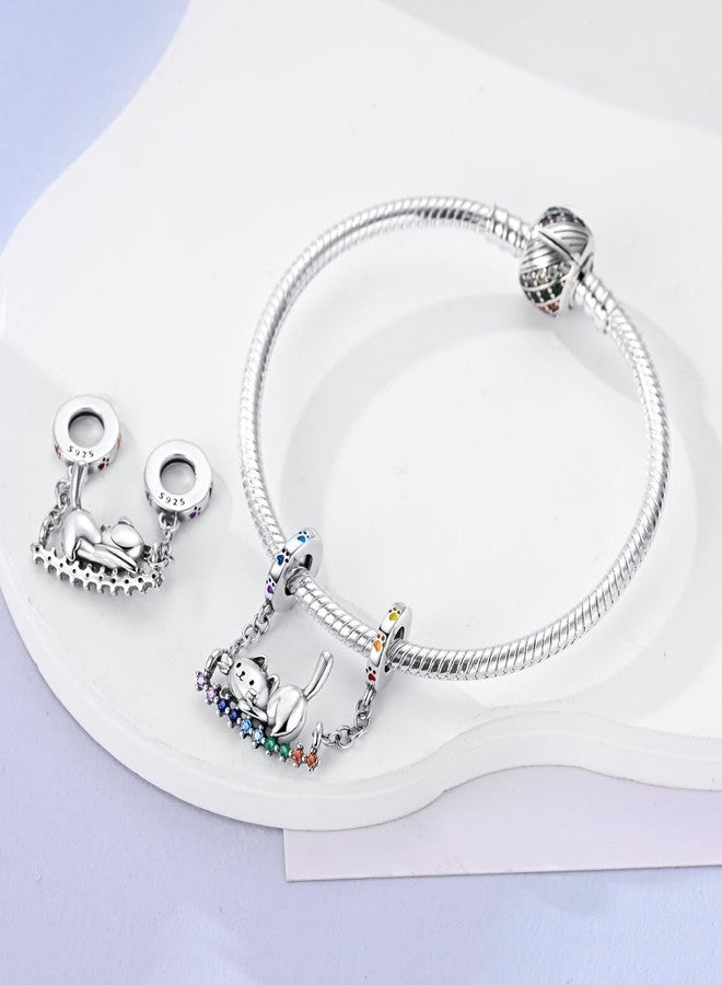 Parmuz 925 Sterling Silver Charms for Bracelet Necklace Mom Heart Love Dangle Charm Beads for Women Mother Pendant Jewelry, Sterling Silver, Cubic Zirconia - Image 2