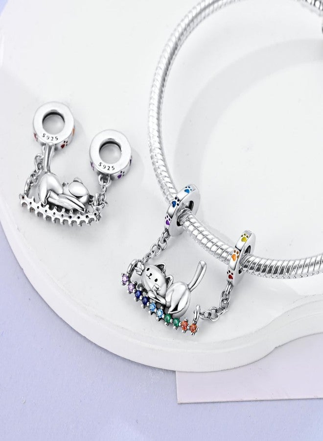 Parmuz 925 Sterling Silver Charms for Bracelet Necklace Mom Heart Love Dangle Charm Beads for Women Mother Pendant Jewelry, Sterling Silver, Cubic Zirconia - Image 3