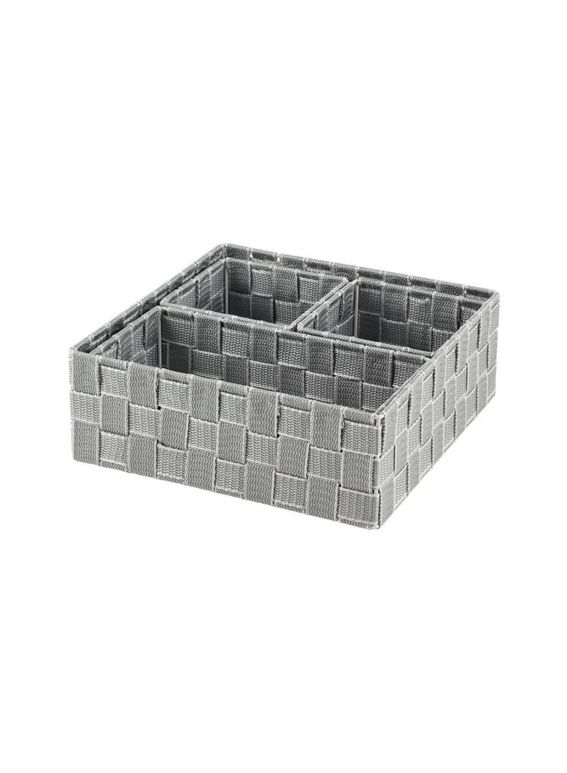 DANUBE HOME Macaw Storage Basket Set Of 4 – Organizer for Toys, Laundry, Clothes & Home Essentials, Durable and Stylish Basket for Bedroom, Living Room, Bathroom & Office Storage Solutions 28 X 28 X 14Cm Grey - Image 3