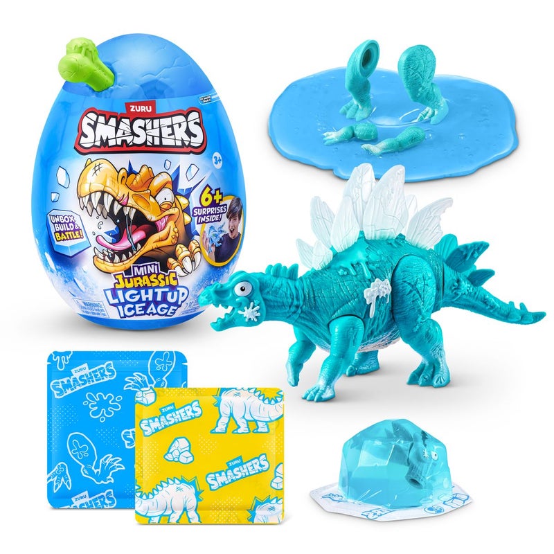 Smashers Dino Ice Age Surprise Egg Small with Mini Dinosaur & Hidden Surprises – Series 1 by ZURU