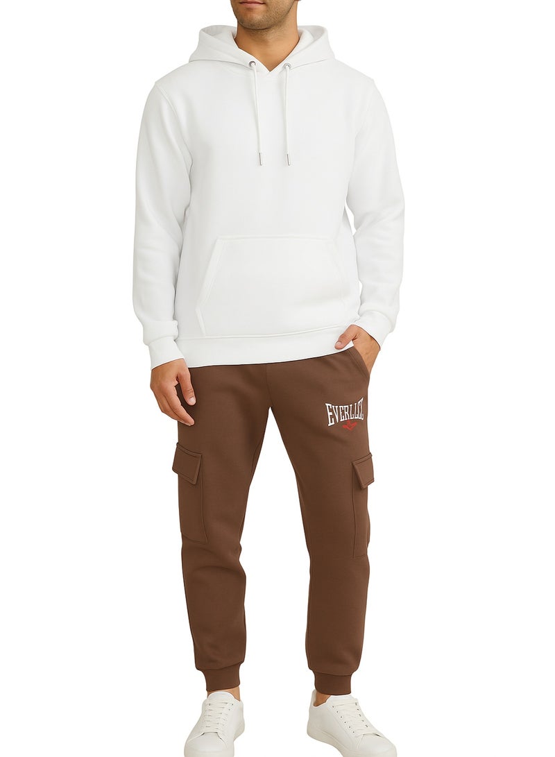 EVERLAST Men’s Cotton Cargo Jogger Pants – Brown Everlast Sweatpants with Pockets, Casual Athletic Bottoms - Image 3