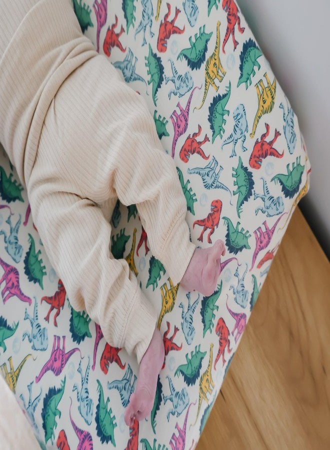 Copper Pearl Premium Knit Changing Pad Cover : Soft, Stylish, and Universal Fit for All Standard Diaper Changing Pads, Trendy Design Changing Pad Covers, Dinosaurs of Jurassic Park - Image 4