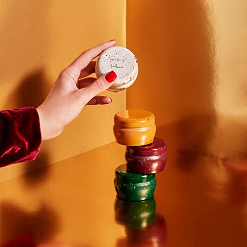 Capri Blue Glimmer Mini Tin - Volcano Scented Candle with Mini Tin Candle Holder - Soy Wax Blend - White and Gold (3 oz) - Image 4