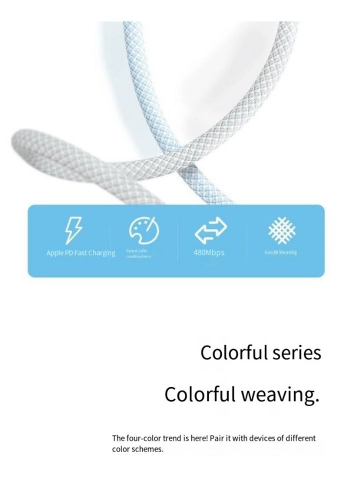 Type C - Type C mobile phone charging cable (pink, 2 meters) - Image 5