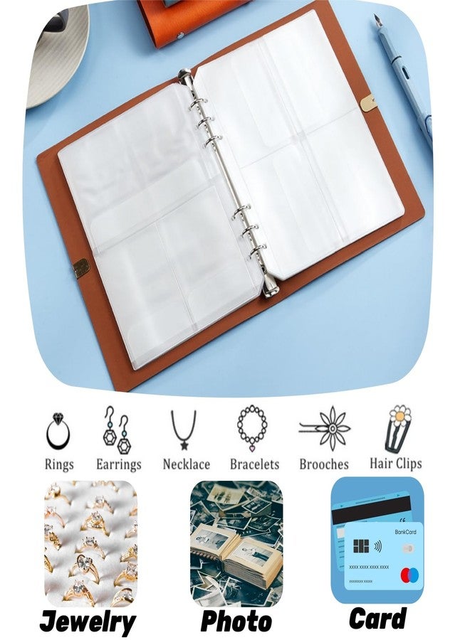 Acshio 134 Pockets Jewelry Storage Book, PU Leather Travel Jewelry Organizer with Pockets, Portable Earring Organizer Case Ring Holder for Bracelet, Necklace - Image 5