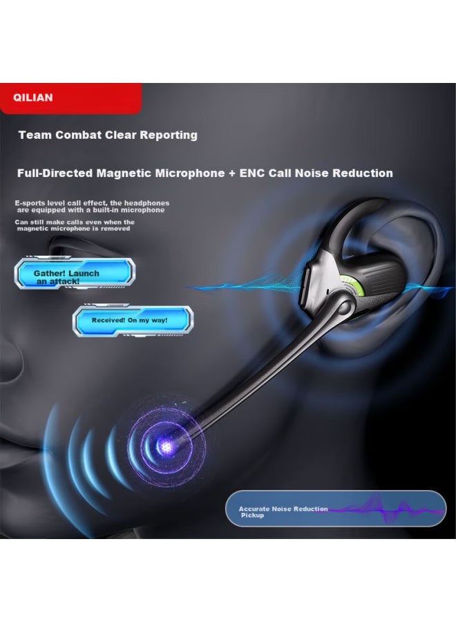 Qilian Wireless Gaming Headset Bluetooth For Computer And Laptop, Sound Positioning For Games And E-sports, Non-in-ear Design, Gift For Men, Pubg 2.4g Delta [starry Meteor Trail] - Image 3