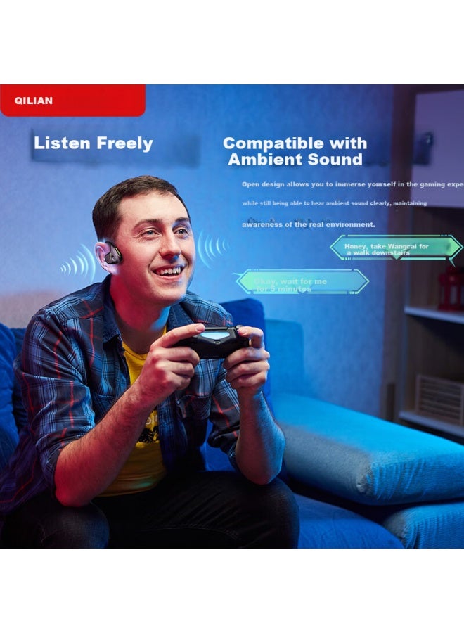 Qilian Wireless Gaming Headset Bluetooth For Computer And Laptop, Sound Positioning For Games And E-sports, Non-in-ear Design, Gift For Men, Pubg 2.4g Delta [starry Meteor Trail] - Image 4
