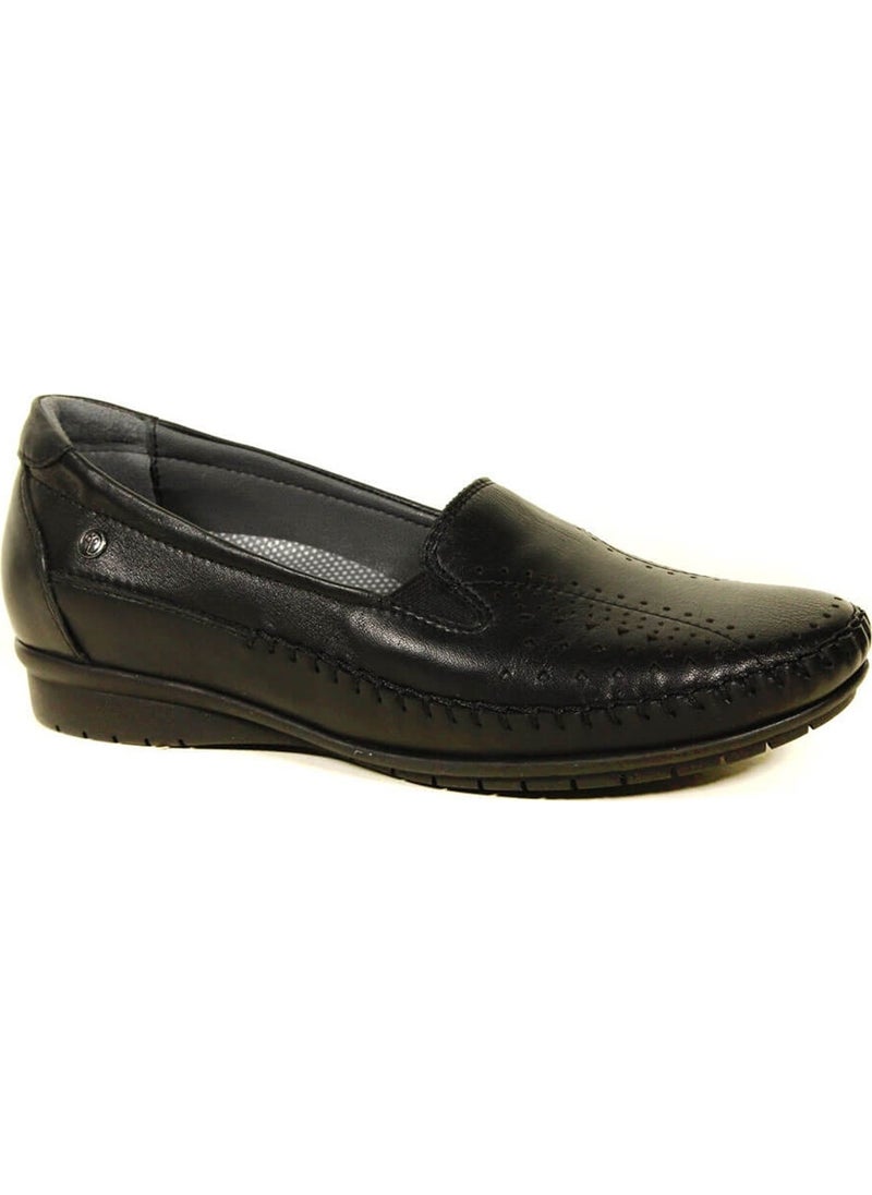 Forelli 51301 Women's Black Leather Comfort Shoes  - Image 1