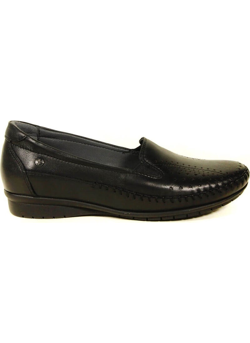 Forelli 51301 Women's Black Leather Comfort Shoes  - Image 2