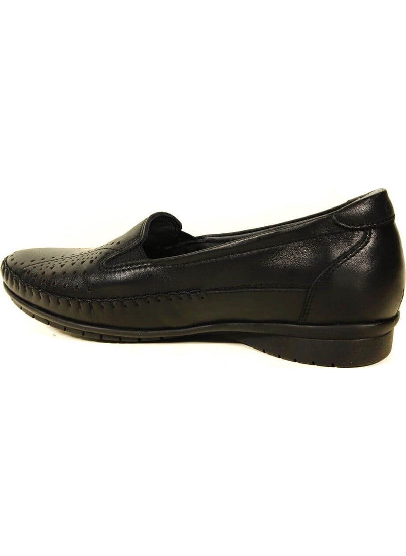 Forelli 51301 Women's Black Leather Comfort Shoes  - Image 3