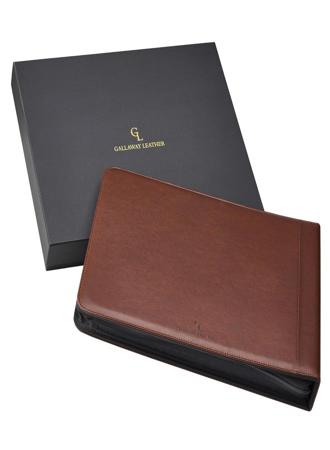 GALLAWAY LEATHER 7 Ring Checkbook Binder for Business Checks, PU Leather Check Binder Portfolio with Zipper,600 Checks Capacity,for Executive and Personal Use (Dark Brown) - Image 3