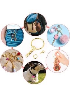 HS 50PCS Keyring Rings Split Key Ring With Chain And Jump Metal Open Round Kit For Keychain Art Crafts Golden And Silver  - Image 5