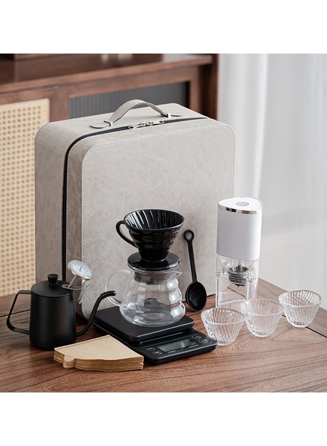 12 Piece V60 Coffee Set Drip Coffee Maker Set with Portable Travel Bag - Image 1