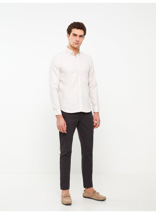 LC WAIKIKI - Slim Fit Long Sleeve Dobby Weave Men's Shirt - Image 1