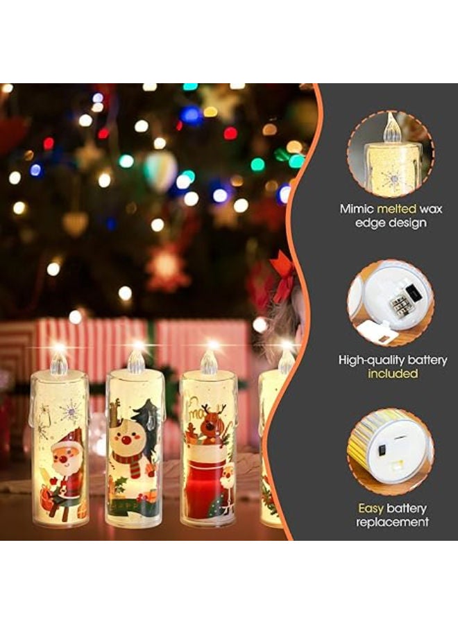 4 pieces - Christmas Flameless Candles Lights - Image 4
