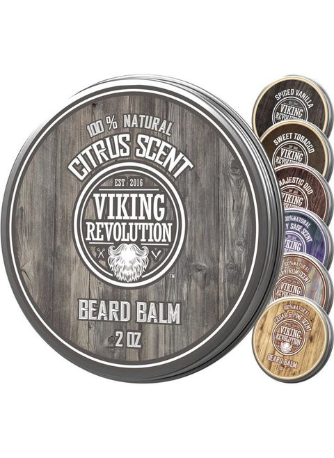 Citrus Beard Balm - Beard Butter with Argan Oil, Beard Softener for Men with Jojoba Oil - Beard Moisturizer for Men with Beeswax - Beard Wax for Men with Mango Butter (2oz, 1 Pack)