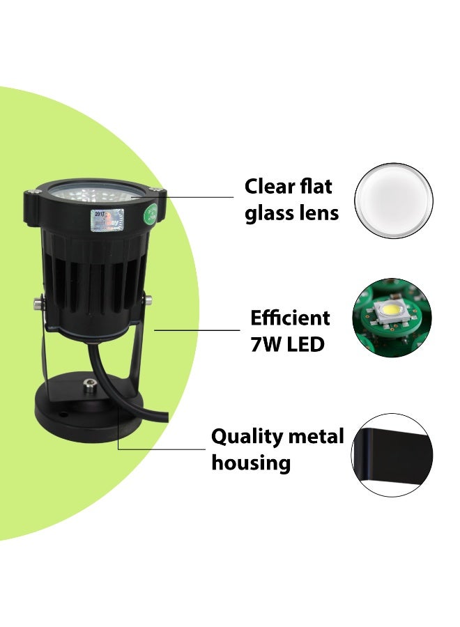 ALFRIDAY Outdoor LED Spotlight – 7W Low-Voltage/AC, 3000K Warm, IP65 Waterproof, Adjustable Bracket, 500 lm - Image 5