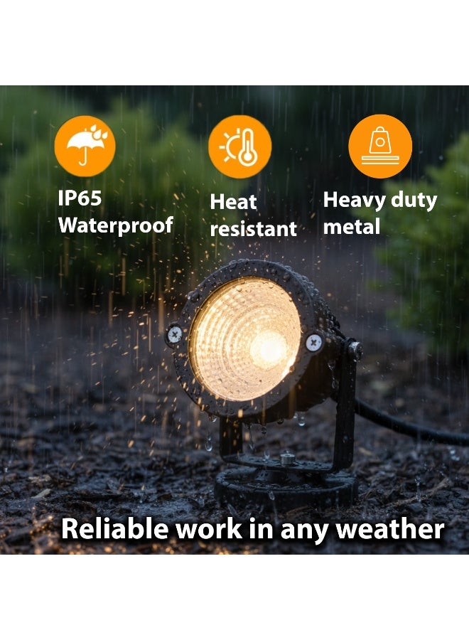 ALFRIDAY Outdoor LED Spotlight – 7W Low-Voltage/AC, 3000K Warm, IP65 Waterproof, Adjustable Bracket, 500 lm - Image 4