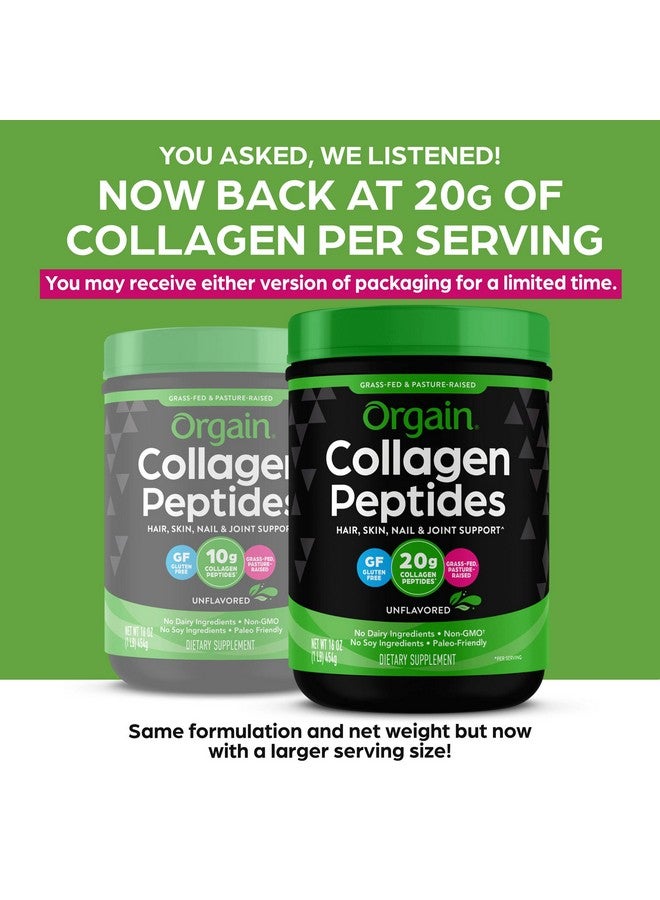Orgain مسحوق ببتيدات الكولاجين المهدرج 20 جرام كولاجين من عشب التغذية لدعم الشعر والبشرة والأظافر والمفاصل مكمل باليو وكيتو غير معدل وراثيًا نوع I و III 1 رطل (قد يختلف التعبئة) - Image 4