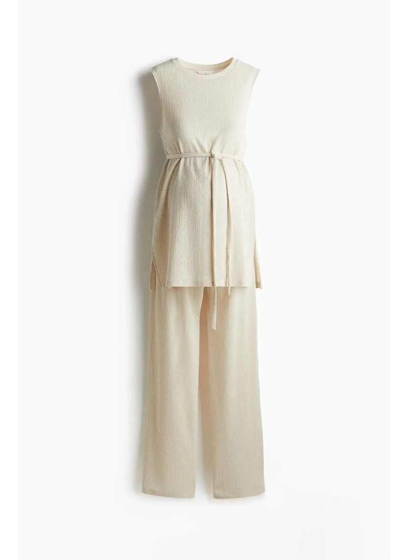 H&M MAMA 2-piece textured jersey set
